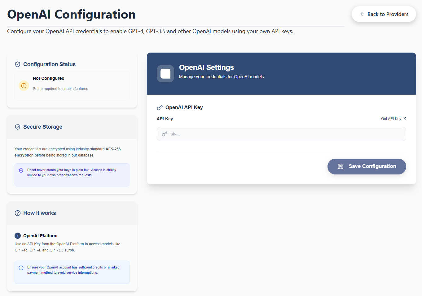 OpenAI Configuration